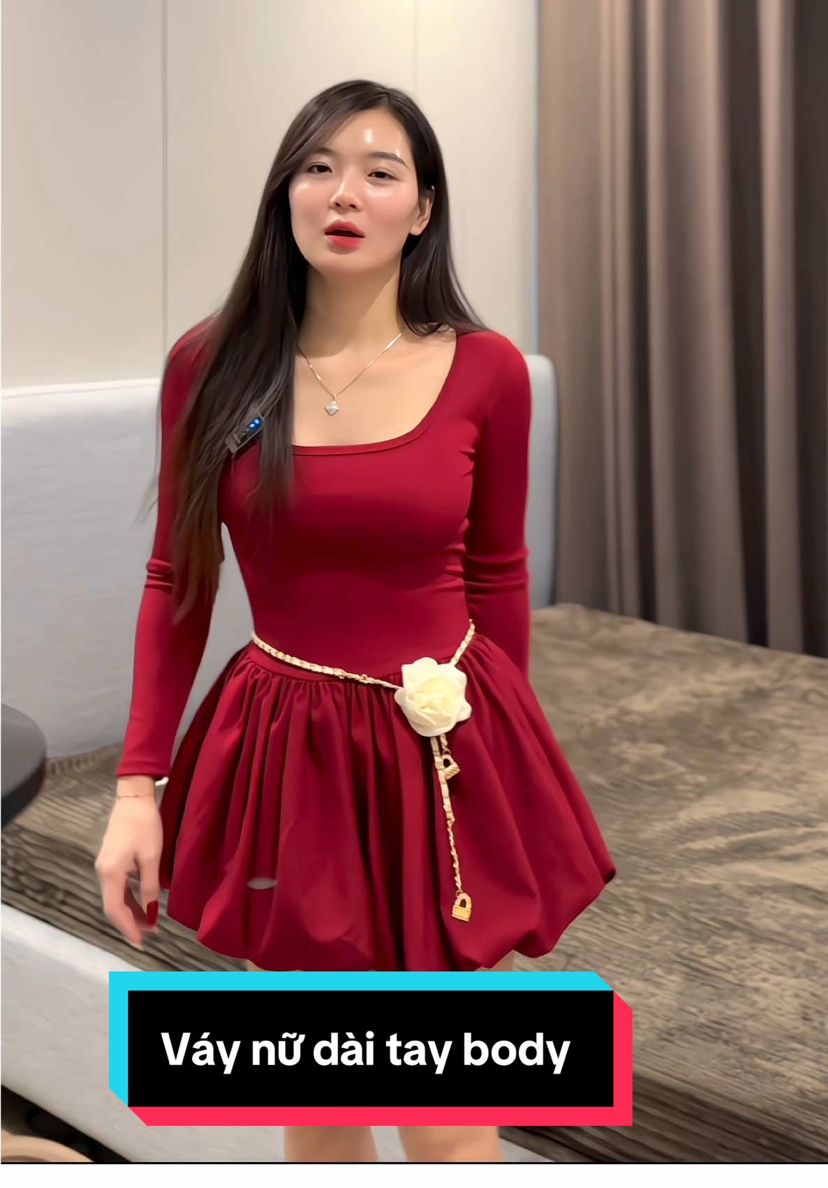 Váy nữ dài tay body  #xuhuong #vaybody #vayxinh 