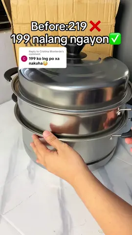 Replying to @Cristina Monterde  ang mura nalang ng 3 Layer Steamer. #steamer #cookware #3layersteamer #fyp 