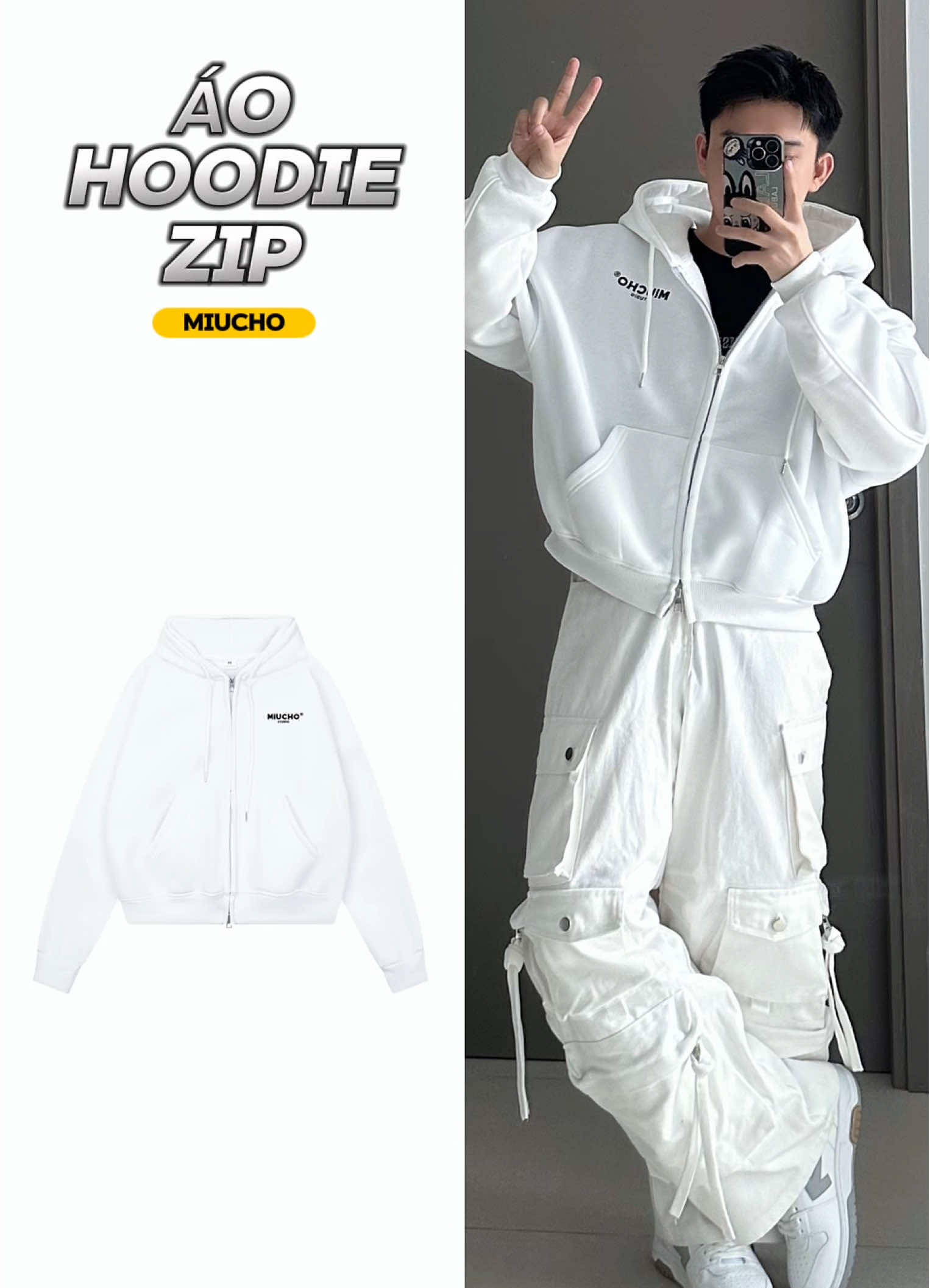 Áo hoodie zip boxy #outfit #reviewlamdep #aohoodie #aohoodiezip #tudocuaboys 