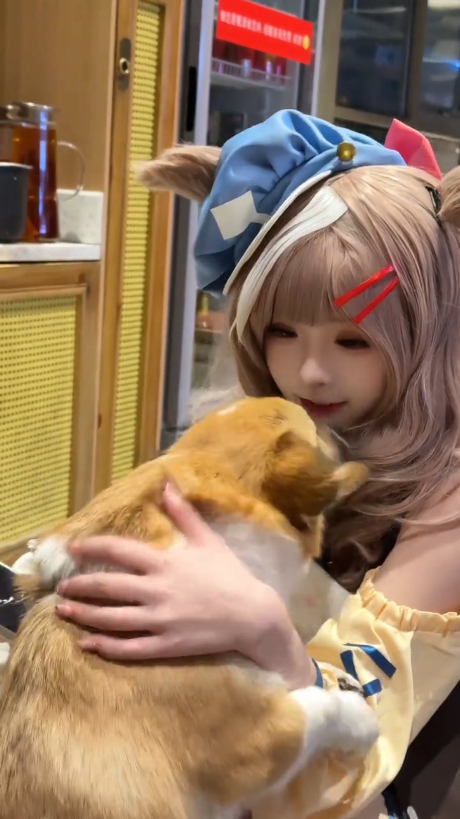 Who here wants to be a dog to kiss her? #matikanetannhauser #matikanetannhausercosplay #umamusume #umamusumecosplay #funnymoments #cosplay 