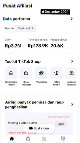 Alhamdulillah Masya Allah, Hasil tidak pernah menghianati usaha semangat terus buat affiliate pemula #JJCapCut #CapCut #affiliate #tiktokaffliate #tiktok #tiktokshop #komisi #hasil #fyp 