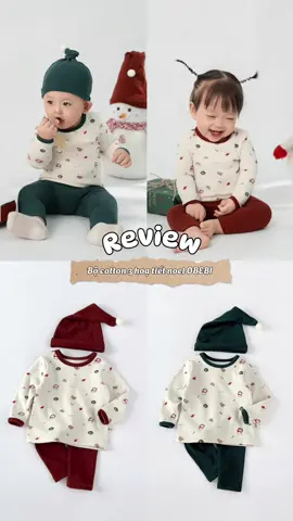 Set này mặc vừa xinh vừa ấm 🎅🎅 #obebi #xh #noel #xuhuong #bothudongchobe #outfitchobe #bodaitaychobe #review 