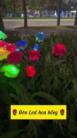Đèn led hoa hồng trang trí năng lượng mặt trời #homedecor #trangtri #sanvuon_tieucanh #dennangluongmattroi