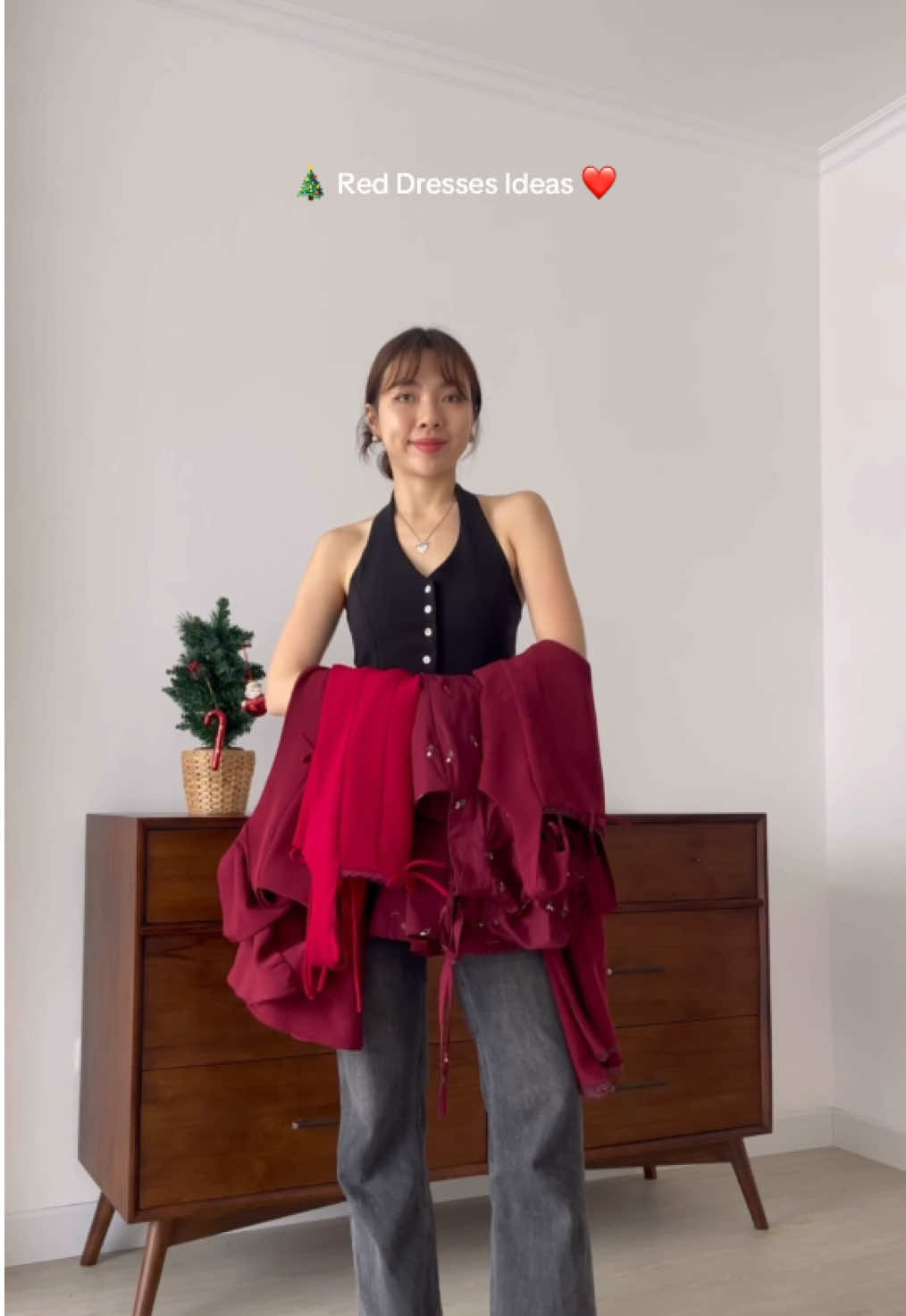 Counting down till Christmas 💌 #fyp #christmas #christmasootd #christmasoutfit #reddress #christmasdress #OOTD #fitcheck #christmastiktok 