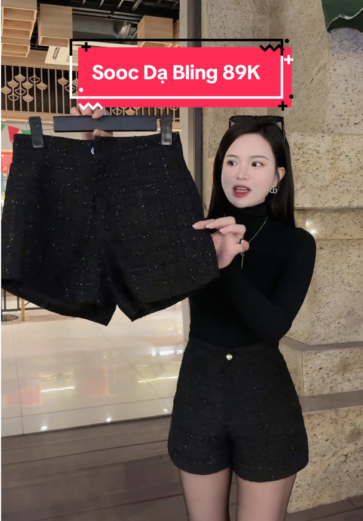 Quần Sooc Dạ Blinh 2 Lớp Phối Nhũ Cạp Cao #champhan #champhanreview #châmphan #review #quần #quansooc #quanshort #quần_dạ #quansoocda #thoitrang #thoitrangnu #phoidoxinh 