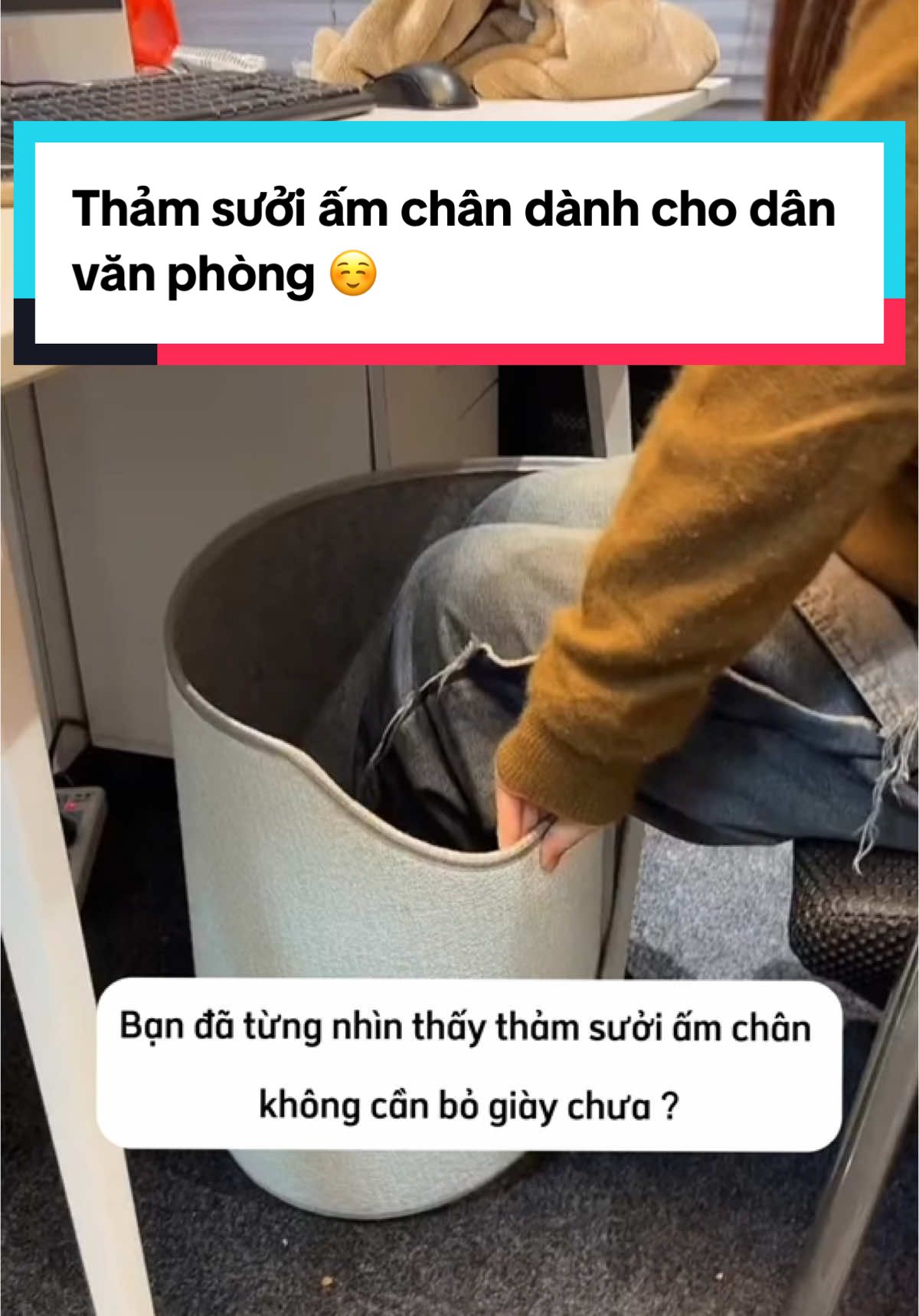 Pov: Thảm sưởi ấm chân dành cho dân văn phòng vào mùa đông giá rét 🥰 #fyp #foryou #xuhuong #trending #viral #muadong #winter #work 
