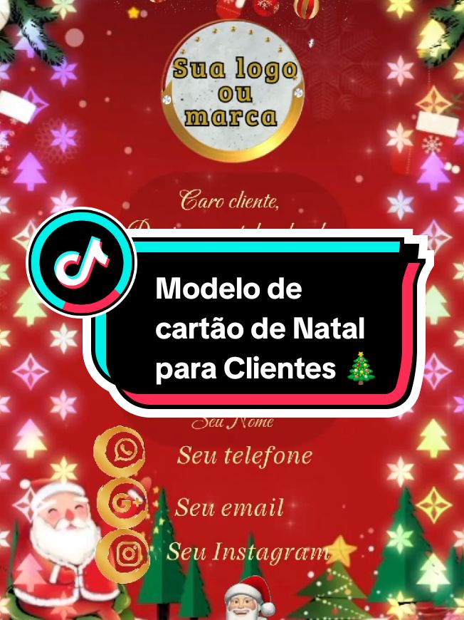 Modelo de cartão de Natal para Clientes 🎄  (editável/clica no link)  #CapCut #paraclientes #cartaodenatal #clientes #natal #trendsvirais #tipografia #fy #pravoce #ferstatusoficial #status #modelocapcut #trendtiktok #tiktokviral 