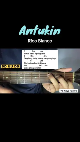 Antukin - Rico Blanco | Easy Guitar Tutorial #antukin #ricoblanco #opm #acousticcovers #guitar #guitartok #fyp #fy 
