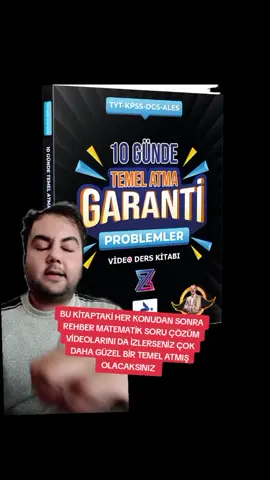 Bıyıklı matematik problemler 10 günlük temel atma kitabı + Rehber matematik 0dan problemler kampı size sağlam bir temel attıracaktır #yks 