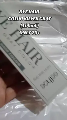 DYE HAIR  COLOR SILVER GRAY (100ml ) #silvergray #dyehaircolor #silvergrayhaircolor #smallaffelliate #tiktokaffiliate #trendingvedio #trending #haircare 