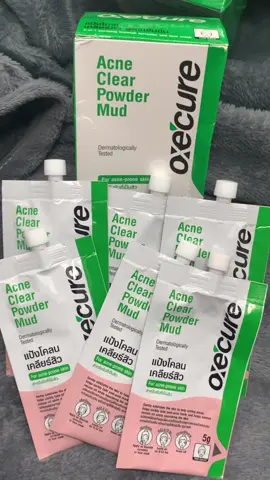 such a steal! 😍 6 pcs of oxecure acne clear powder mud in one box ✨💚 #oxecureacneclearpowdermud #oxecureph #acnespottreatment #skincare 