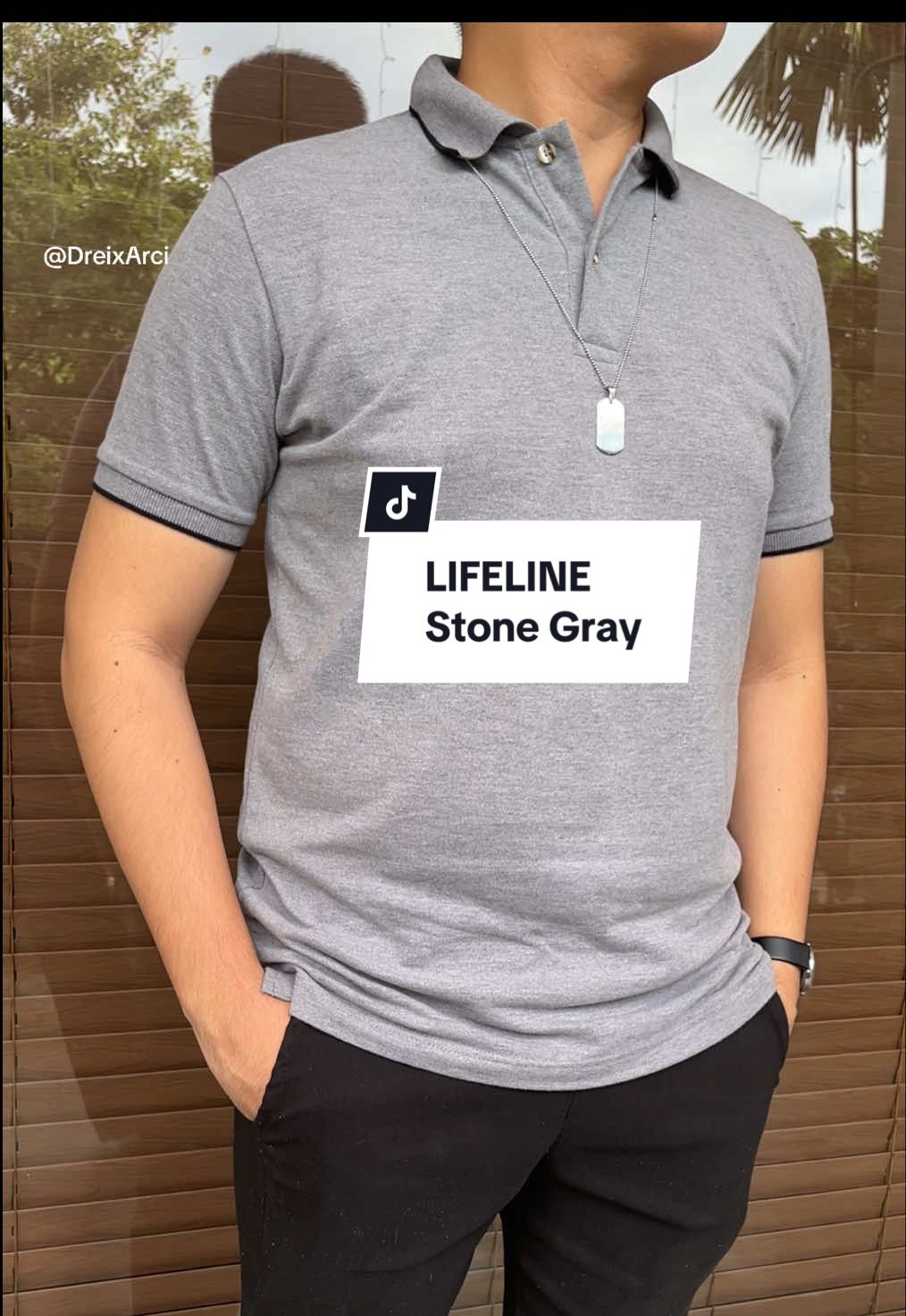 Lifeline Line Polo Shirt | Stone Gray #lifeline #poloshirt #menstyle #mensfashion #mensfashionwear #outfitideas #fyp @Lifeline 