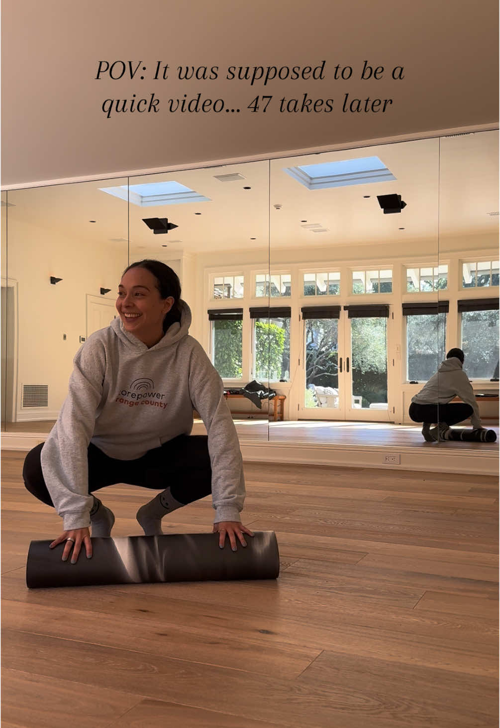 Anyone else get unbelievably awkard when you start talking to your camera?????  #bloopers #yoga #pov #tiktokfail #yogateacher #yogajourney 