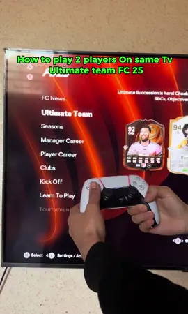 Play 2 players n same Tv utlimate team FC 25✅ #eafc25 #fc25 #fyp #GamingOnTikTok #viral #viralvideo #tiktok #playstation #gaming #foryoupage #ps5 #ps4 #ps5gameplay #ps4gamer #pcgaming #fifa #eafc25fut 