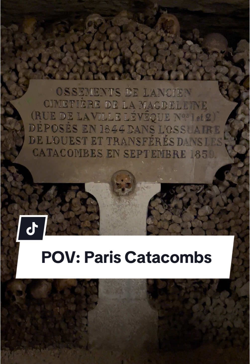 POV: You visit the catacombs in Paris  #catacombs #paris #pariscatacombs 