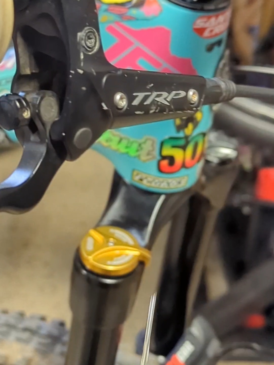 *sound on* I can't stand brakes that squeak in the levers, so this is my solution!  #mtb #downhillmtb #mtbrepair #trpbrakes #mtbsuspension 