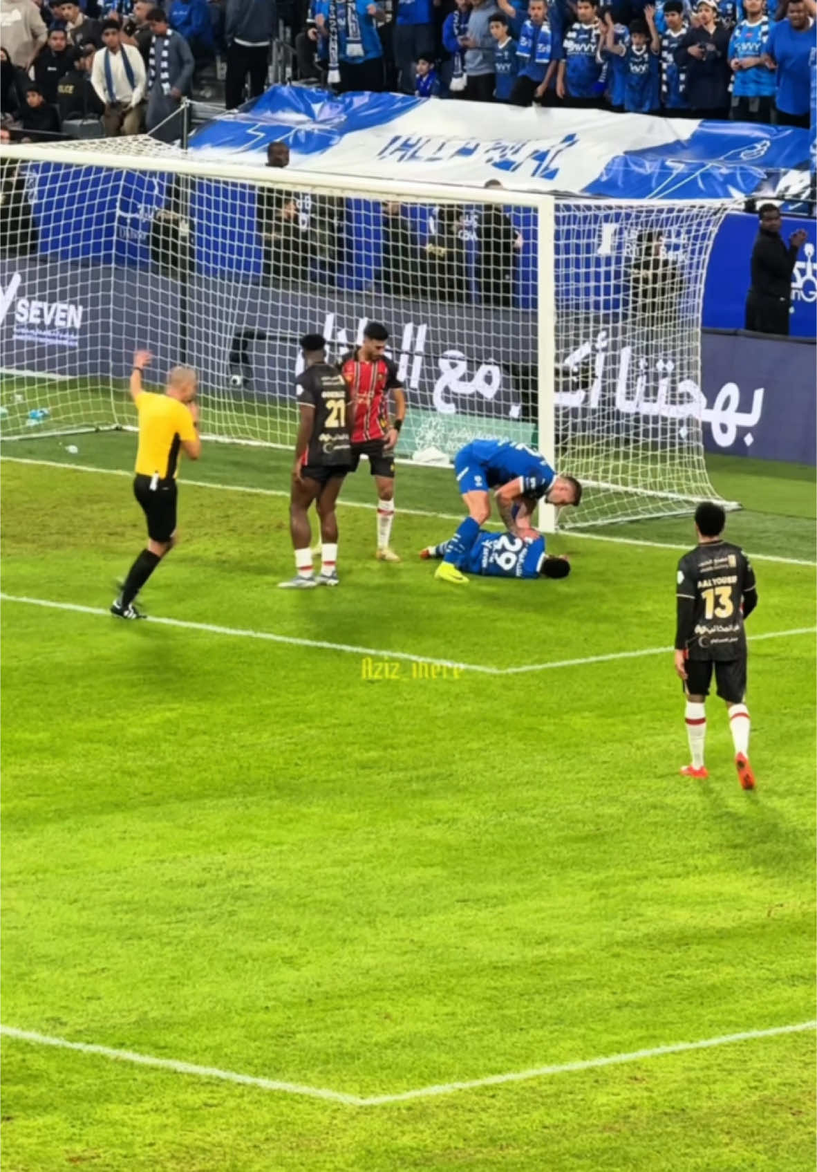خوف سافيتش على سالم😢😢😢💙 #CapCut #explore #الهلال #alhilal_fc #alhilal #viral #viralvideo #سالم_الدوسري 