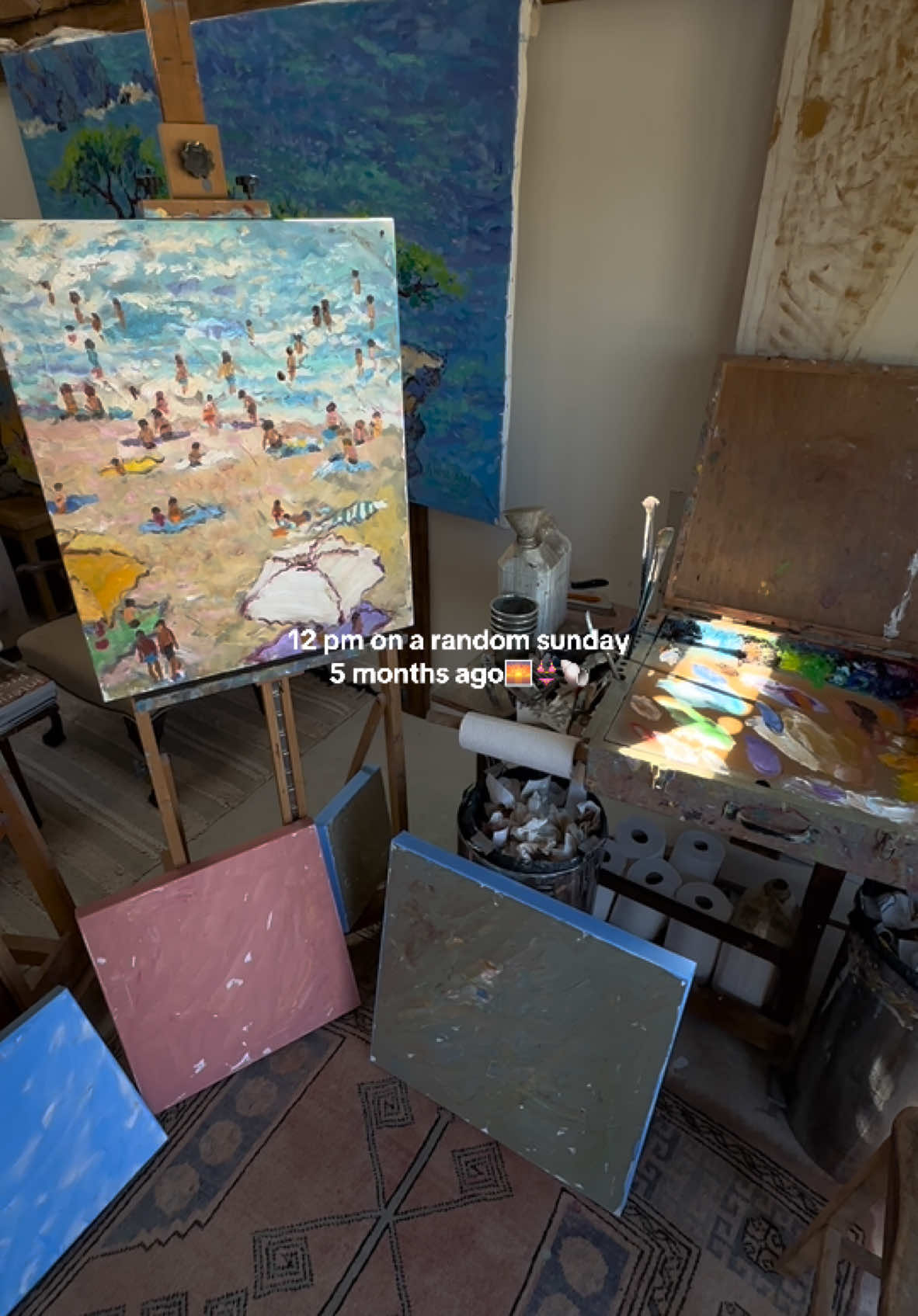 missing summer? #fyp #foryoupage #foryoupageofficiall #life #grandma #artist #passion #oilpaint #oilpainting #oils #artwork #artworks #artpainting #summertime #missingsummer #beachtime #beachart #artpainting #artvideo #viralvideo #oldartist #greatartist 