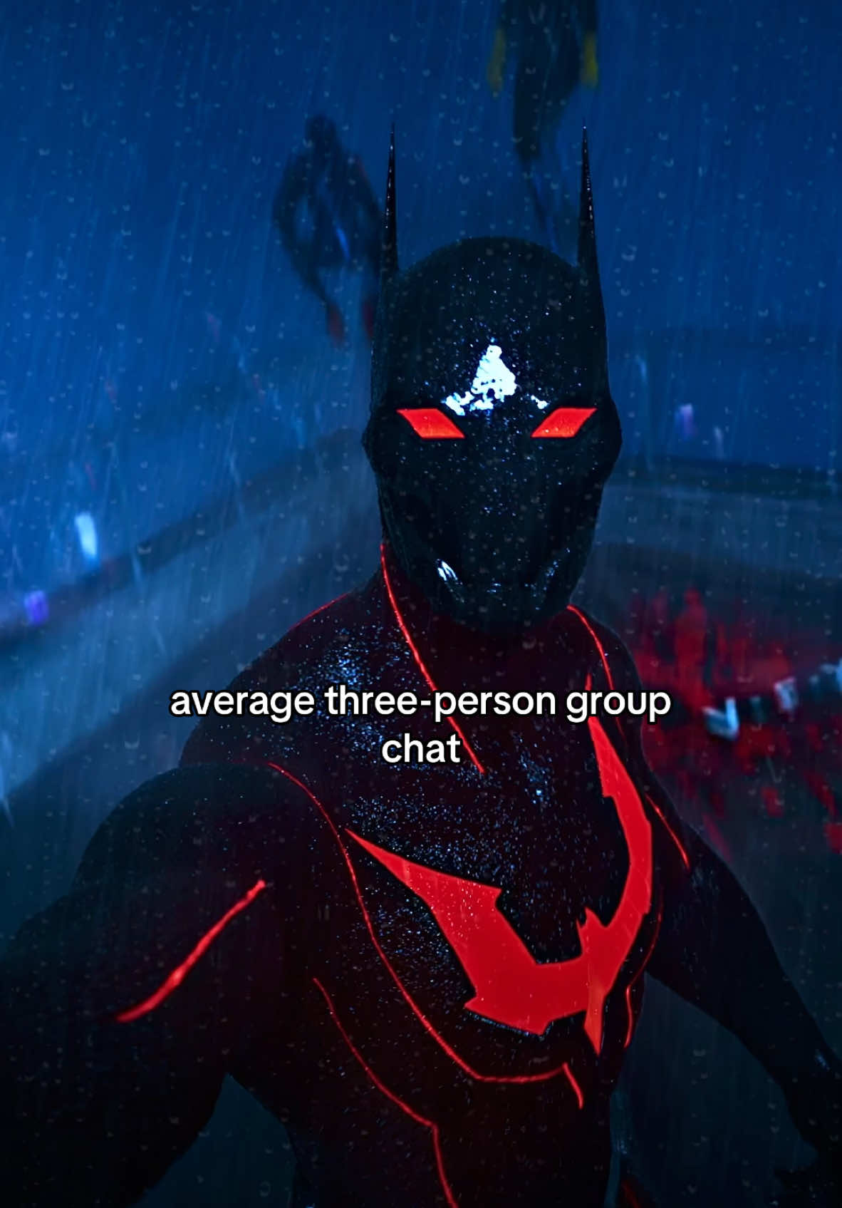 send this to that three-person gc 🦇🕸️ #batmanbeyond #spiderman2099 #invincible #groupchat #vfx #edit 