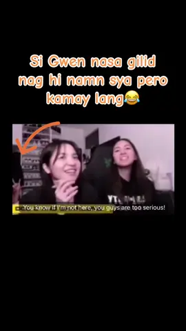 nakakakilig namn, kasama nila si Gwen habang livestream pero hindi pinakita ayan lang sya sa gilid😂😂 