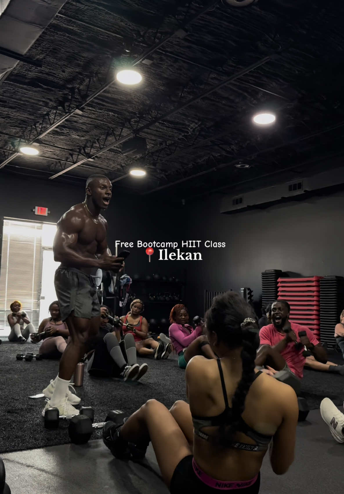 I love a good group fitness class @Ilekanathletics #GymTok #houston #Fitness #houstonfitness #bootcamp 