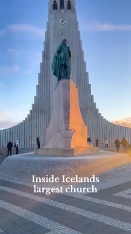 Inside Church Hallgrimskirkja, in Reykjavik, Iceland. 🇮🇸  With Leifur Eiríksson’s statue in the front. ⚔️ 💪🏻  Isn’t that organ INSANE??? #hallgrimskirkja #hallgrimskirkjachurch #organ #churchorgan #icelandchurch #reykjavik #reykjavikiceland #iceland #cathedral #cathedralorgan #