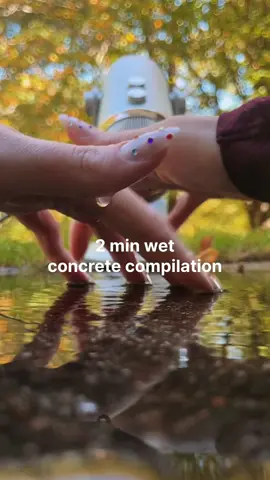 Another one of my all time favorite triggers! Theres a 27 min version up on yt if you want more ᵕ̈ enjoy! #asmr #asmrfyp #asmrforsleep #relaxingasmr #satisfyingvideo #relaxingsounds #tappingasmr #scratchingasmr #wetconcreteasmr #outdoorasmr 