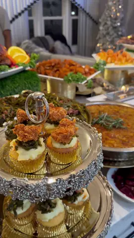 Thanksgivings with the boss chef get better and better every single year!!!! 🤎 all this amazing food bring the family together and I would do it all over again! ❤️ Sorry for the late post.  Thanksgiving 2024 with the boss chef ❤️🦃✨ until next time! 😍 enjoy this delightful spread.  Menu Details ✨ Oven Roasted Turkey (turkey gravy)  Balsamic Glazed Lamb Lollipops Smothered Turkey Wings (not pictured) Soulful Cupcakes (fried chicken bite, mash potatoes, greens, and hot honey glaze)  Glazed Soul Rolls (yams, mac, and greens) Smothered Smoked Turkey Green Beans Smoked Turkey Collard Greens  Creamy Whipped Mash Potatoes  Baked Macaroni & Cheese (signature recipe) Candied Sweet Potatoes  Savory Cornbread Dressing & Cranberry Sauce Strawberry Caramel Pudding  Butter Pecan Pound Cake (not pictured) Vero’s Sweet Potato Pie (not pictured) Cajun Buttered Deviled Eggs #fyp #cheflife 