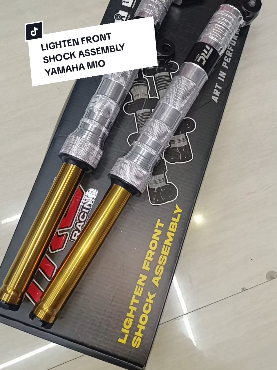 TRC RACING LIGHTEN FRONT SHOCK ASSEMBLY FOR YAMAHA MIO125/SPORTY/SOULTY/SOUL CARB/AMORE #trc #suspesion #frontshockyamahamio #lighten #frontshock #yamah #mio #millionviews #trcracing #MOTORPARTS #affordable #motorcyclesoftiktok #motoraccessories #cnc #miom3 