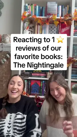 Reacting to 1 star reviews of our favorite books: The Nightingale by Kristin Hannah #thenightingale #historicalfiction #historicalfictionbooks #bookreviews #bookishhumor #bookbestie #readingbooks #bookishtiktoks #booktokcomedy #booktokcommunityfyp #historicalfictionbooktok 