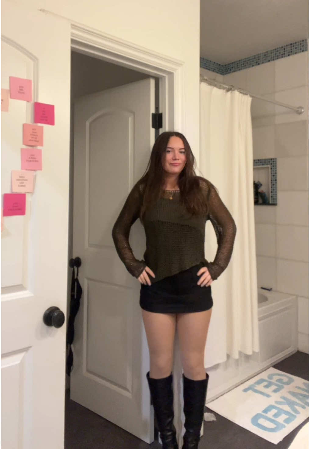 im wearing tights this isnt what my legs look like 