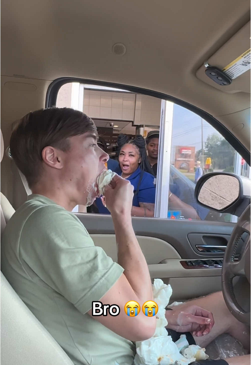 Bro wouldn’t stop. 💀 (@Kyle Frost) #funny #icecream #drivethru #prank 