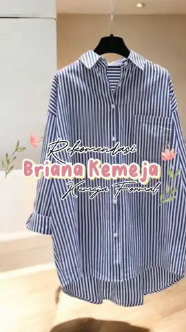 Briana Kemeja - Size S ML XL XXL 3XL 5L - Kemeja Salur Jumbo Kemeja Wanita Jumbo - Kemeja Korea Big Size #atasanwanita #kemeja #blouse #koreanstyle #oversize #kekinian #trending #viral #fyp 