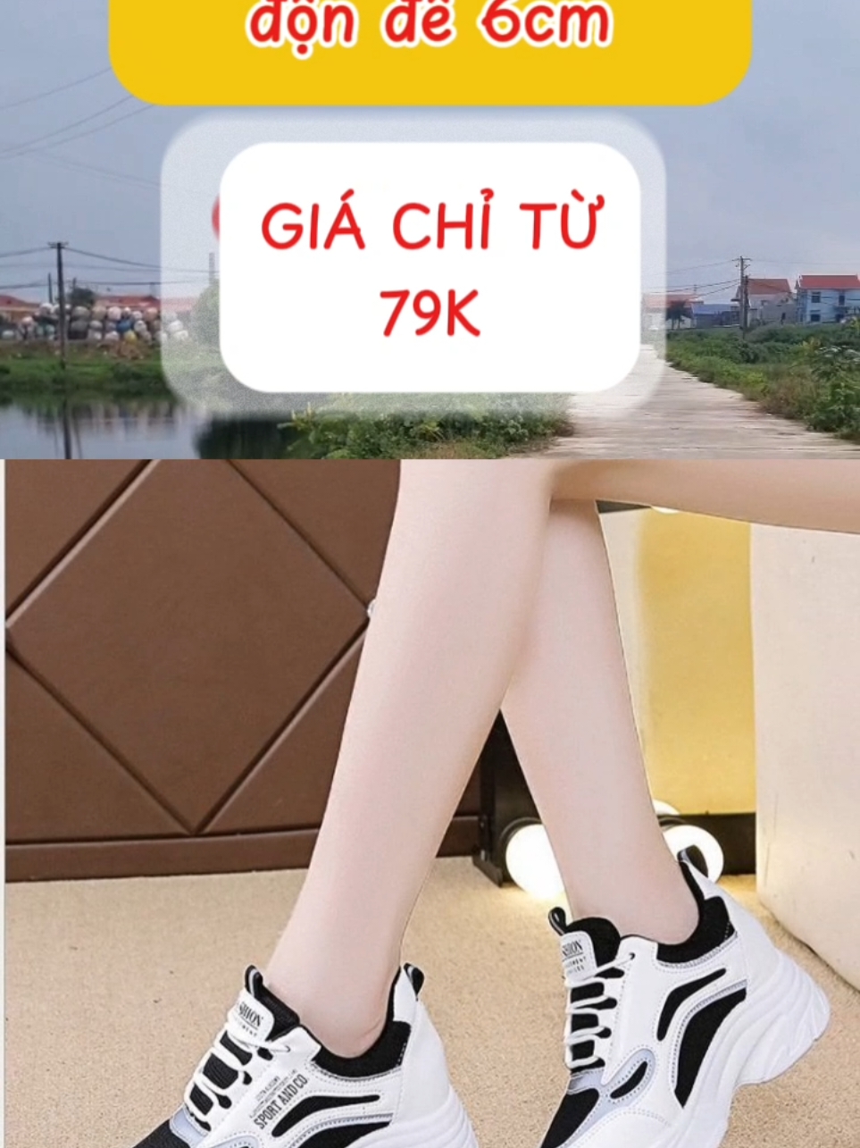 Giày thể thao nữ độn đế 6cm #xuhuong #thoitrangnu #giaynu #giaynuxinh #giaynuthoitrang #giaynuhottrend #giaythethaonu #giaythethao 