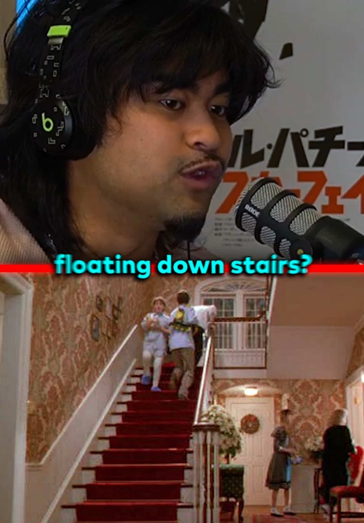 Floating down stairs Mandela Effect🤯 #fyp #jumpersjump 