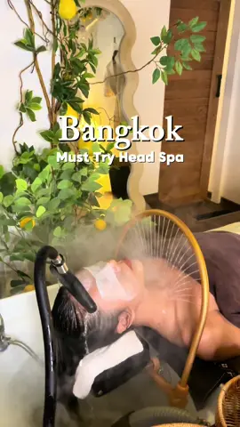 Save this must try viral head spa in Bangkok! ✨ ⠀ 📍Lele Studio @lelestudio.bkk ⠀ Their unique waterfall and onsen systems offering a one-of-a-kind experience in Thailand! 🇹🇭 ⠀ I tried the deep sleep hair spa treatment, a 120-minute session with 17 steps designed to rejuvenate your hair and scalp! It was amazing 🤩 ⠀ They use only natural ingredients and Thai herbs for their treatments ✅ ⠀ This Thai original hair spa is a must-try experience! 💎 ⠀ #viralspa #headspa #thailand #bangkok #hairspa 