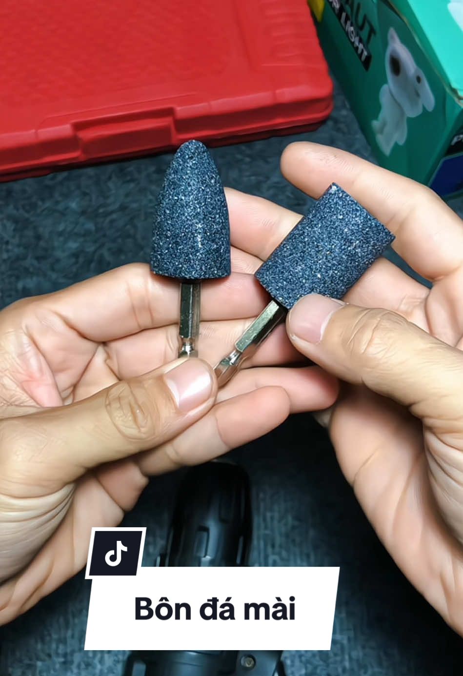 Bộ đá mài chân lục giác 1/4. #damaichanlucgiac #damaikimloai #damaiganmaykhoan 