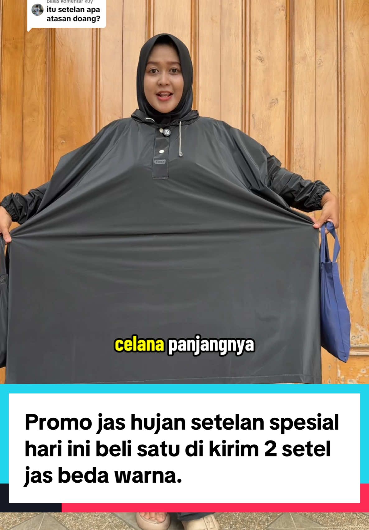 Membalas @kuy jas hujan setelan ini lagi ada promo spesial hari ini beli satu di kirimnya dua jas hujan beda warna, karena stoknya cepet habis buruan di checkout sekarang. #jashujan #mantelhujan #jashujansetelan #jashujandewasa #jashujanpria #jashujanwanita #jashujankekinian #jashujanjumbo #jashujanibex 