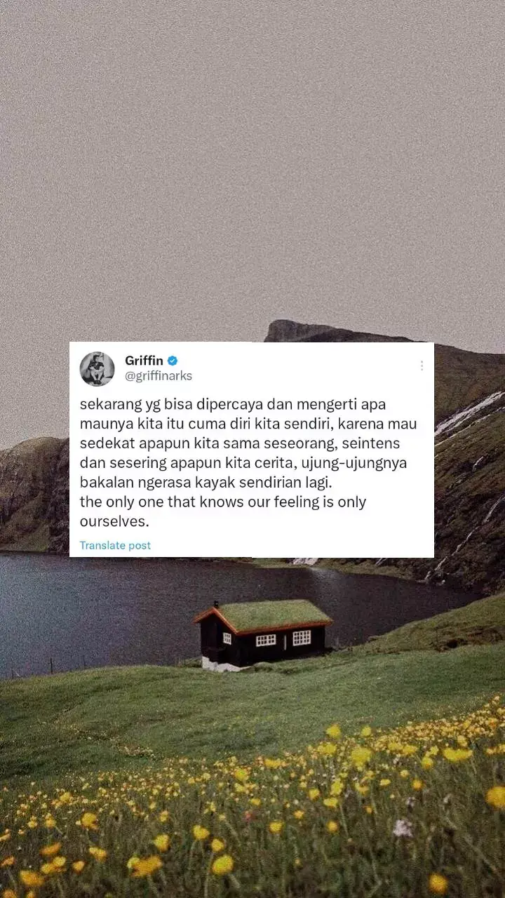 the only one that knows our feeling is only ourselves✨#qoutes #katakata #motivasihidup #galau #sekarang #yang #bisa #di #percaya #dan #mengerti #apa #mau #nya #kita #itu #cuma #diri #sendiri #karena #mau #sedekat #apapun #sama #seseorang #se #intens #dan #sering #cerita #ujung #nya #bakalan #ngerasa #kayak #sendirian #lagi #the #only #one #that #knows #our #feeling #is #ourselves #takadaujungnya #ronyparuliantakadaujungnya #fyp #fypシ゚ #foryoupage #masukberanda #xybca 