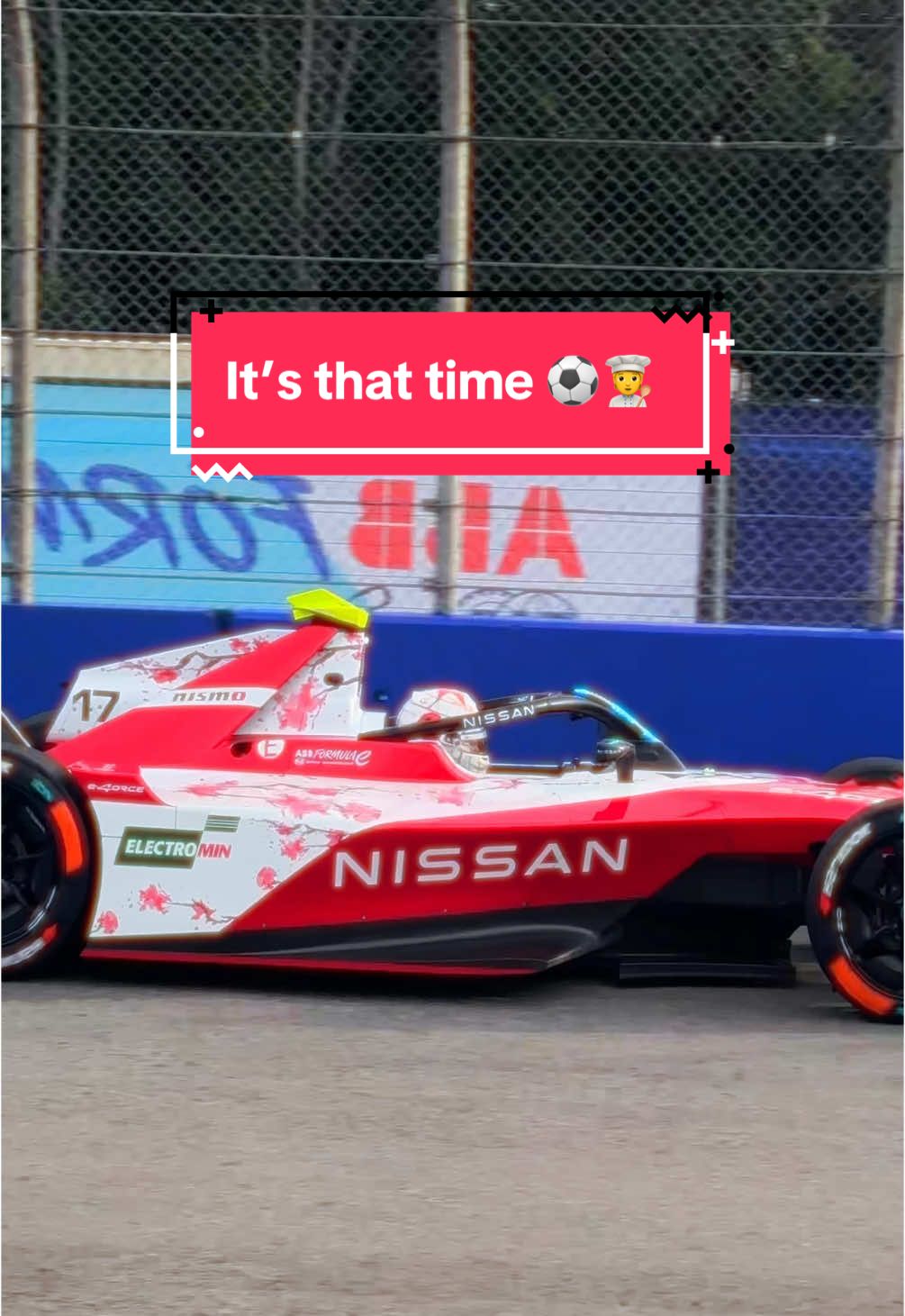 Of course we had to let Sérgio cook in São Paulo 😏👨‍🍳 Welcome to the team 🌸 @nissan @Nissan Brasil #SaoPauloEPrix #NissanFormulaE #FeelElectric