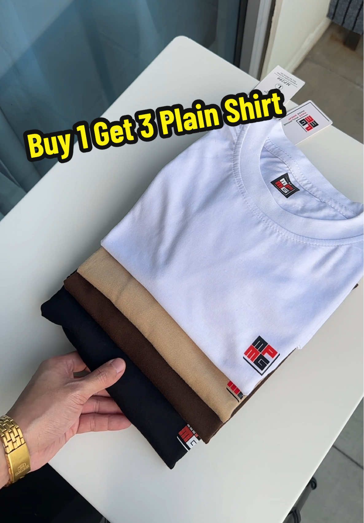 Buy 1 Get 3 plain shirt #fyp #plainshirt #shirtformen #tfashion 