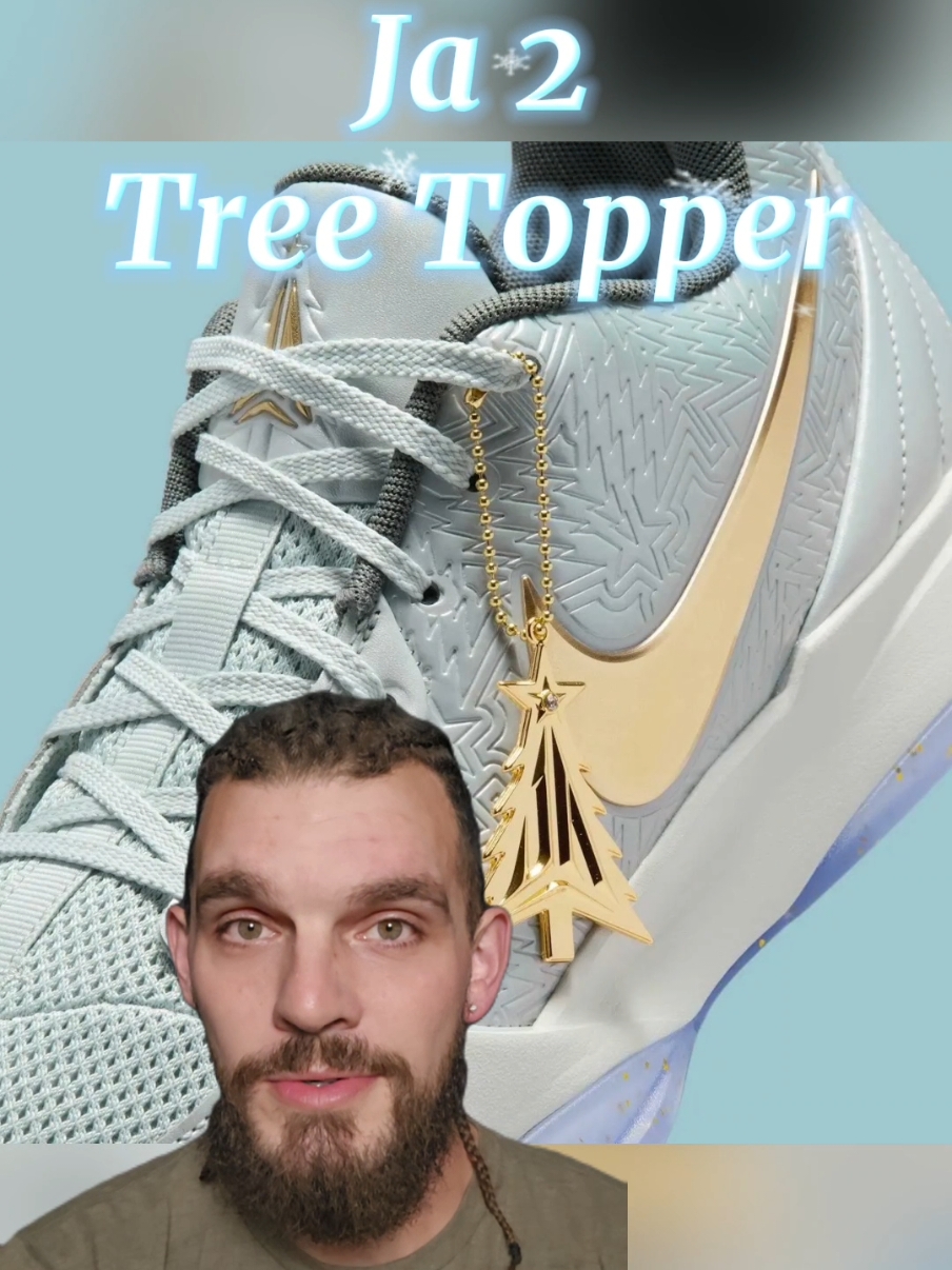 Ja 2 Tree Topper! I'm excited for this one! Definitely a great Christmas edition shoe! 🎄🔥 . . #christmas #sneakers #nike #releasedate #jamorant #shoes #basketballshoes #collector  #specialedition #newshoes #shoereview #snkrs #imo #nikeshoes 