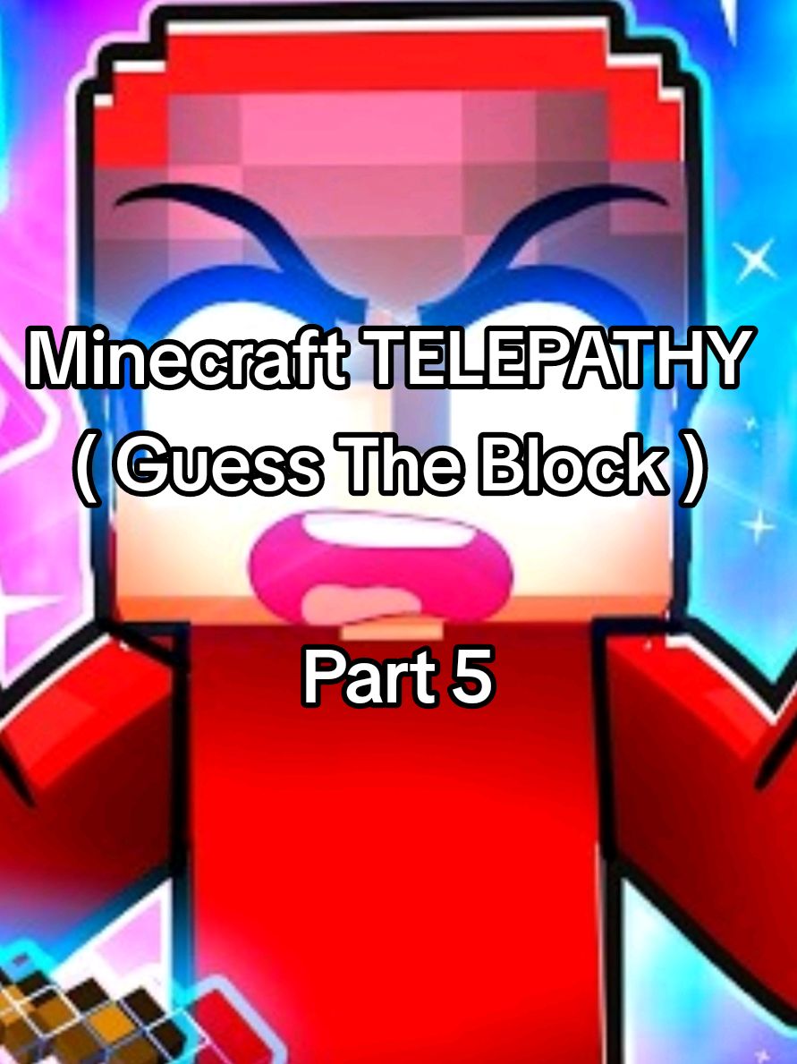 Minecraft TELEPATHY ( Guess The Block )  ( Part 5/5 )  ( Credit: Cash )  #cash#nico#Minecraft#roleplay#fyp 