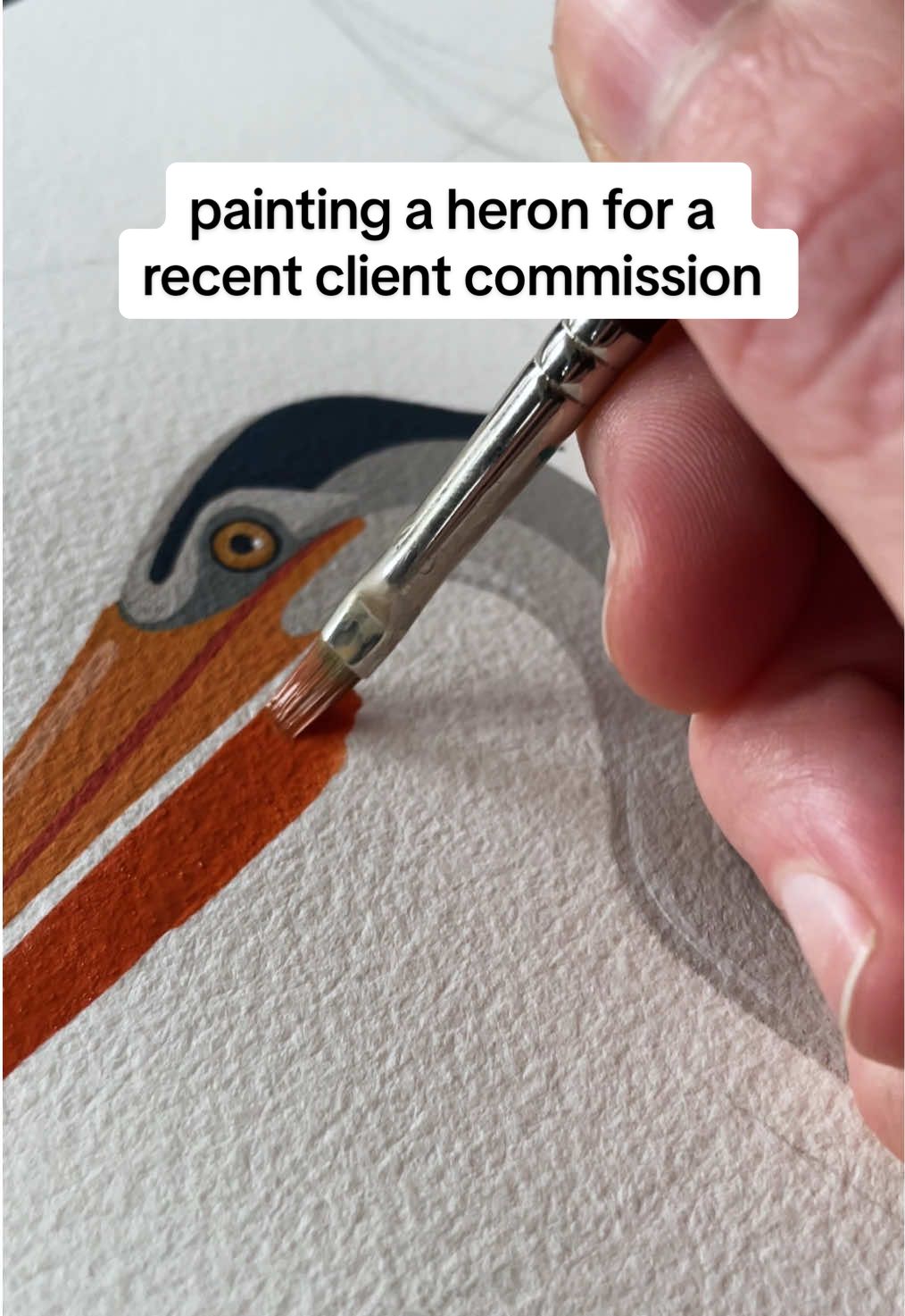 I’ve 👀 never 👀 seen 👀 a 👀 GOOSE (never painted one either) but a client commissioned me to paint a blue heron and *luckily* I have seen one of those 🙃 #arttok #painting #gouachepainting #natureart #paintingprocess #aestheticpainting 