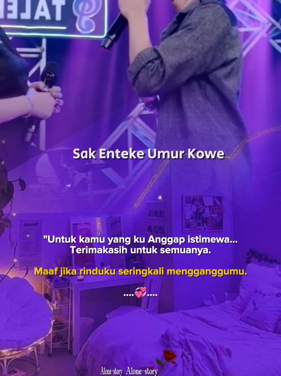 untuk kamu terimakasih ya🥰 #nresnani #shintaarsinta #lyriklagu #storywa #jawapride #sadvibes🥀  #fyp #fypシ  #alone_story 