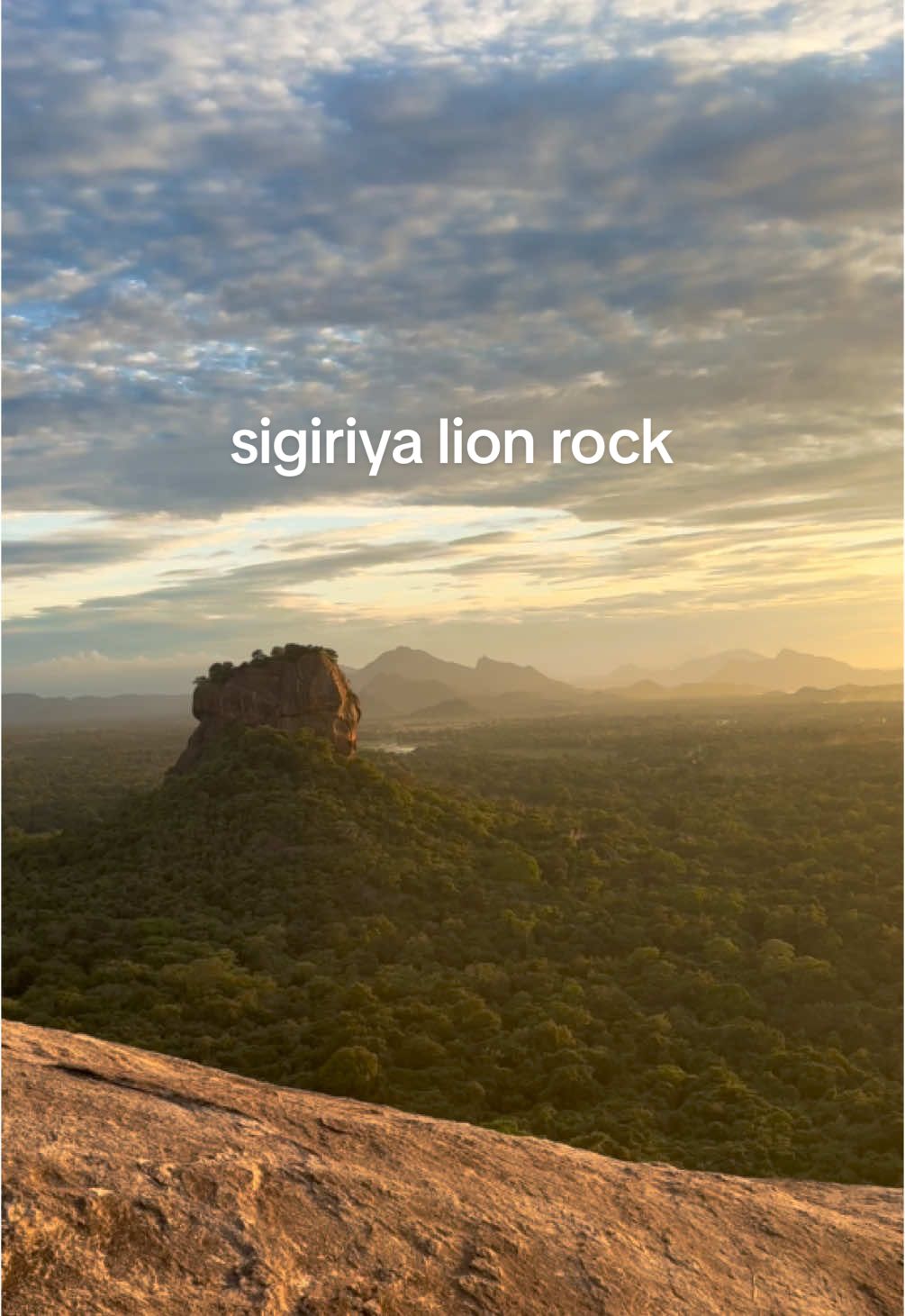 Sigiriya Lion Rock. viewpoint is 📍Pidurangala rock, Sri Lanka. #srilanka #lionrock #sigiriya #sigiriyarock #History #viewpoint #sunset #pidurangala #backpacker #traveltok 