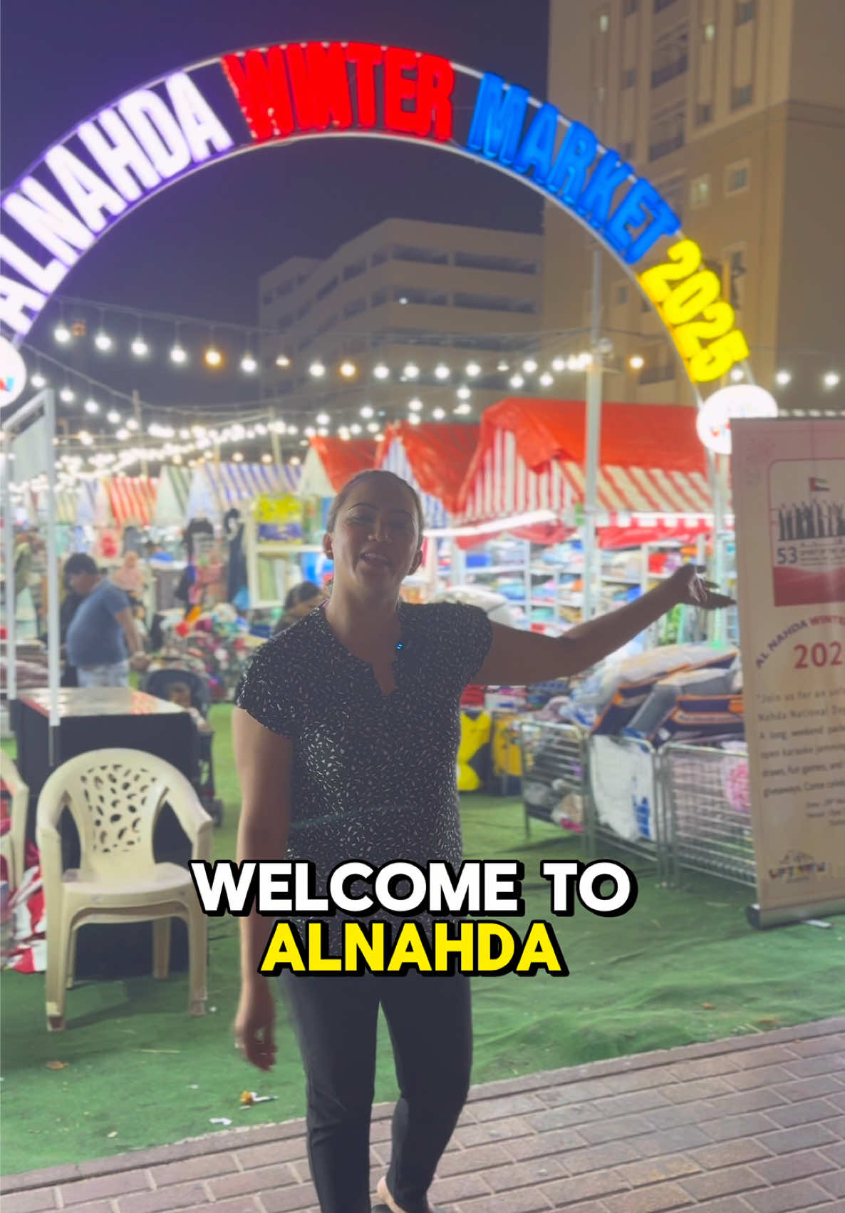 Experience magical nights at Al Nahda Winter Market! 🌙✨ Indulge in delicious food, shop to your heart’s content, enjoy exciting entertainment, and let the kids have fun in the play area! 🎡🛍️🍴 The perfect spot for family and friends to create unforgettable memories. See you there! #NightSouq #AlNahda #Food #Shopping #Entertainment #FamilyFun #alnahdawintermarket2025 