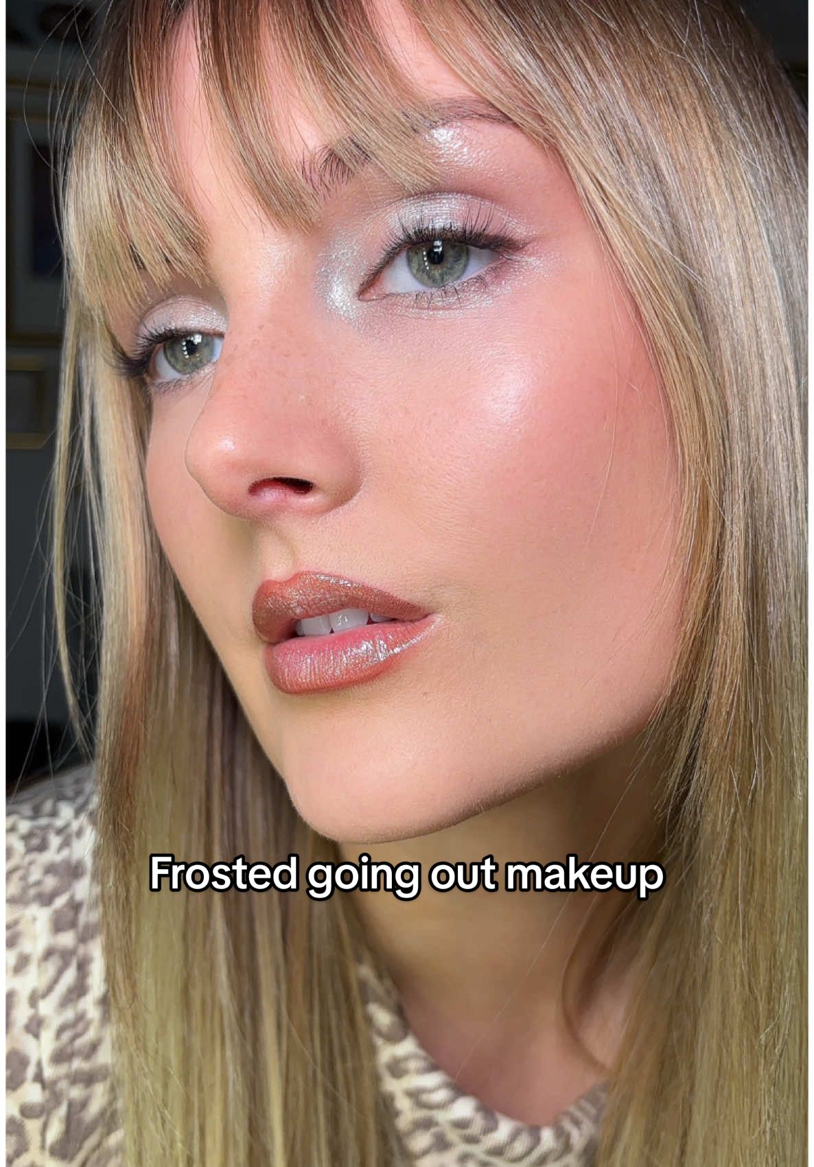 Frosted going out makeup tutorial! ❄️ Follow me on IG and Youtube for more content from me post-ban! #makeuptutorial #frostedmakeup #goingoutmakeup 