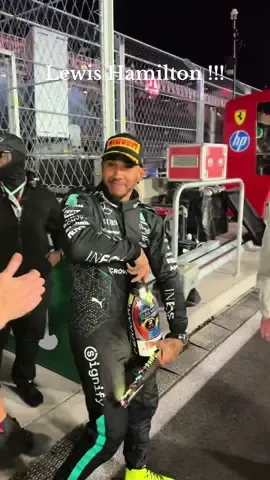Being face to face with Lewis Hamilton was a dream come true!  He smiled and looked directly at me!!!  Be happy its muted because i was doing a lot of screaming. @Mercedes-AMG F1 #f1 #lewishamilton #luckygirlsyndrome #lasvegas #vegasgp #formulaone #ferrari 