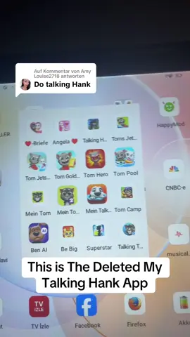 Antwort auf @Amy Louise2718 Good night hank #talkinghank #oldapps 